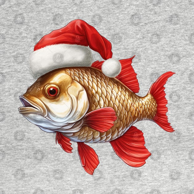 Santa Gold Fish by Chromatic Fusion Studio